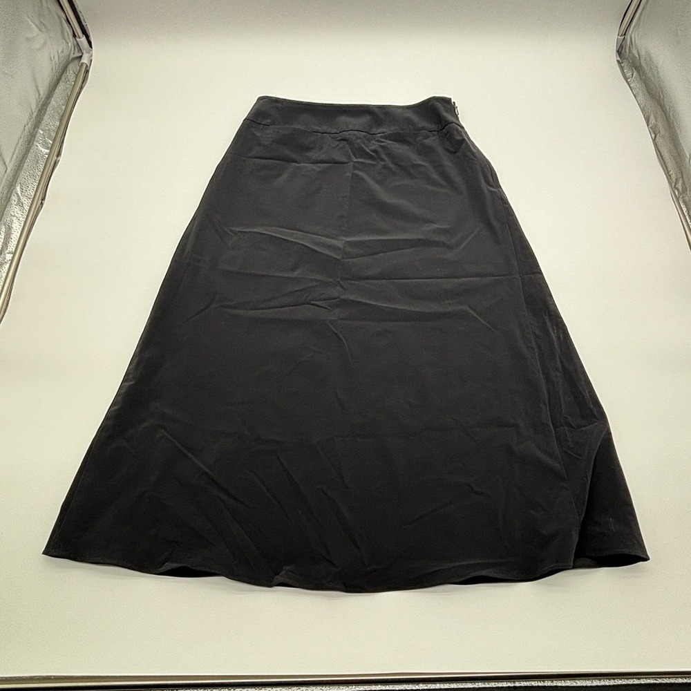 Banana Republic Stretch Black Midi A-Line Skirt High‎ Waist Size 0 - Picture 3 of 7